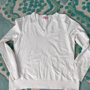 Lilly Pulitzer White V-Neck Top